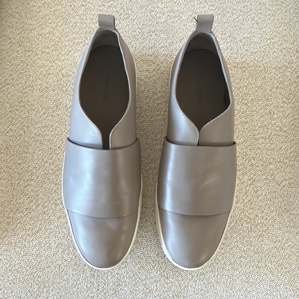 Vince Grey Platform Sneakers